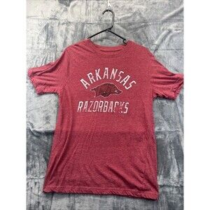 Arkansas Razorbacks Champion Graphic T Shirt Medium Red Short Sleeve Distressed